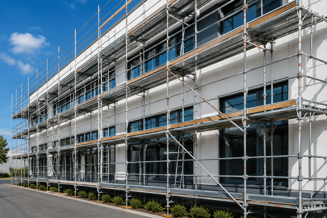 Scaffolding paint prep example