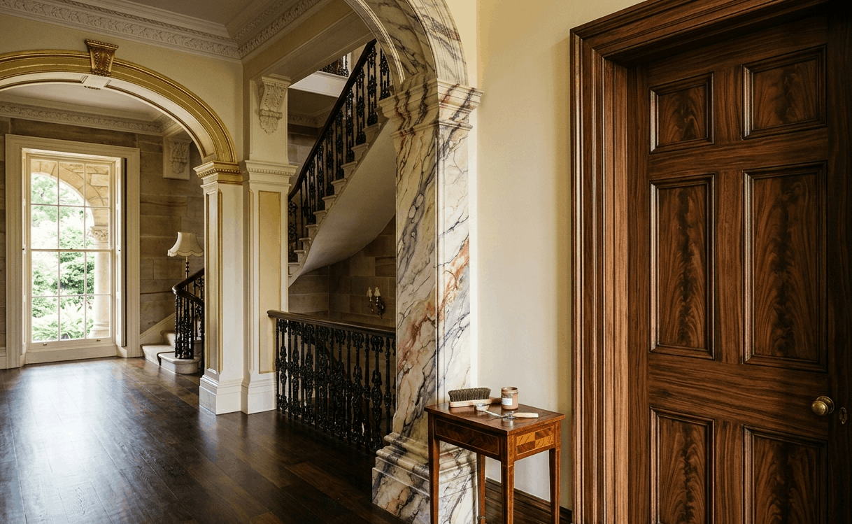 Marbling graining interior example